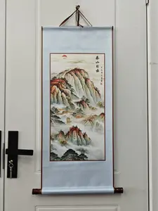 Mount Tai Sunrise Oriental Wall Art: Expressing yearning for a better life, reverence for nature, and aspirations for the future.