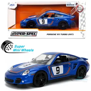 Jada 1:24 Porsche 911 Turbo 997 Blue - Hyper-Spec Series #36372