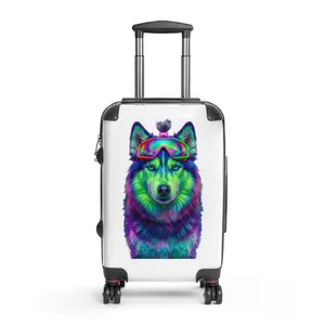 Neon Wolf Hard-Shell Suitcase | Glow Wild Collection | Travel in Style