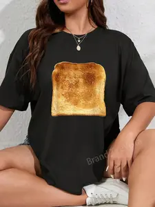 100% Cotton Bread Shirt Toast Costume T-Shirt Funny Gluten Shirt T-Shirt