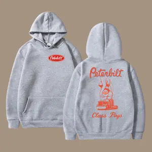 Peterbilt Hoodie – Class Pays Semi Truck Graphic Pullover, Retro Highway Hauler Sweatshirt, Unisex Trucker Outfit