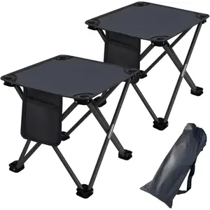 Collapsible Stool Foot Rest 2 Pack Folding Stool Portable Outdoor Ottoman 400lbs Strong Support Camping Stool for Travel Gardening Fishing Hiking BBQ