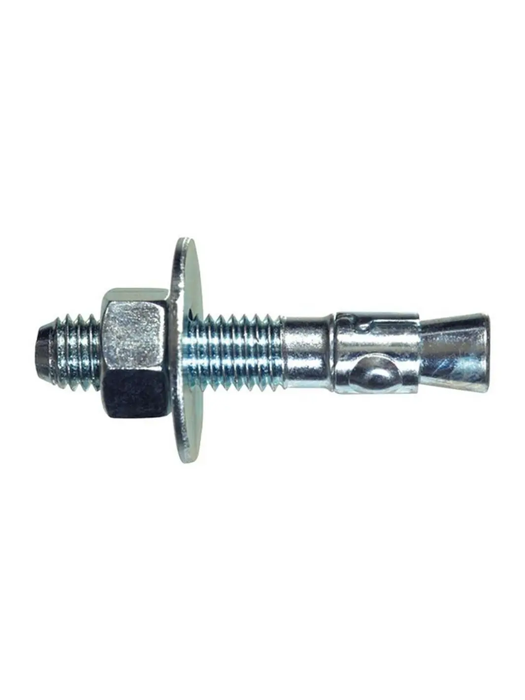 371958 Round Anchor Wedge Screw, 10 pk, 3/4 in x 5.5 in, High-Low Thread Concrete Fastener for Masonry, Drill Hole 3/4", Minimum Embedment 3-3/8 in