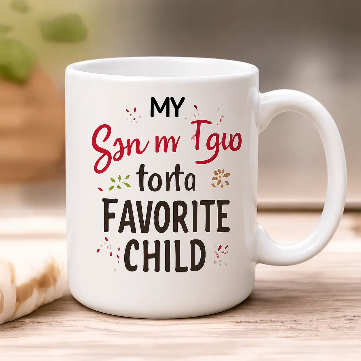 Being My Son Is Your Greatest Gift Funny Coffee Mug, My Favorite Child Mug, Father's Day Gift For Dad, Mother's Day Gift For Mom, Funny Family Accent Ceramic Cup, 11oz
