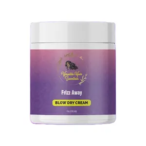 Frizz Away Blow-dry Cream - Infused with Bergamot, Keratin Protein, and Grape Seed Oil - Versatile Hair Essentials