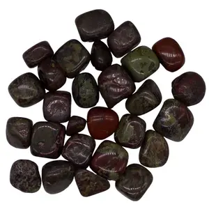 Dragon's Blood Jasper Tumbled Stones 1 lb Bulk Epidote
