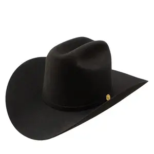 STETSON  100X THE GOLDEN EAGLE BLACK COPA ALTA PREMIUM FELT HAT