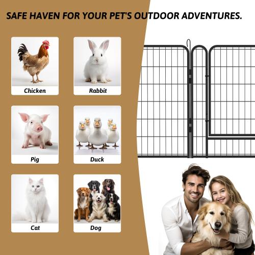 Heavy Duty Dog Playpen | Foldable Metal Pet Fence for Indoor & Outdoor Use | Safe Enclosure for Large/Medium/Small Dogs
