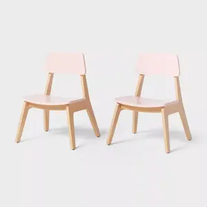 2pk Kids' Wood Activity Chair Pink - Pillowfort