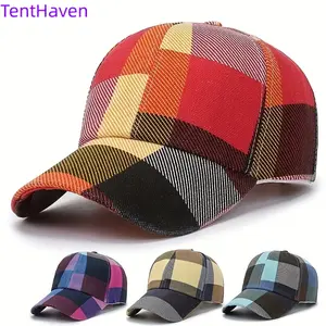 2026 New Unisex Korean Checkered Duckbill Baseball Cap - Sun-Protective, Casual, Trendy, Hats for Women for Spring, Summer Outdoor Use