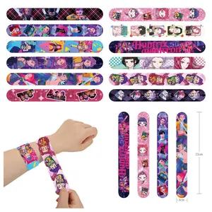 Kpop Theme Slap Bracelet for Kids, Birthday Party Accessory, Childhood Toy, Fun and Interactive Gift for Children