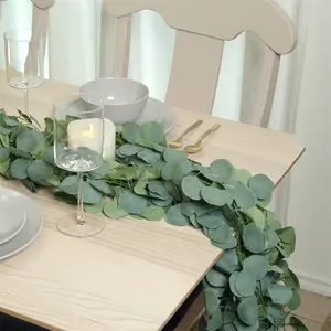4 Artificial Eucalyptus Leaf Table Runners, Vine Grape Wreath, Wedding Party Decor, Fireplace Wall Decoration, Spring Summer Home Decor, Artificial Eucalyptus Garland