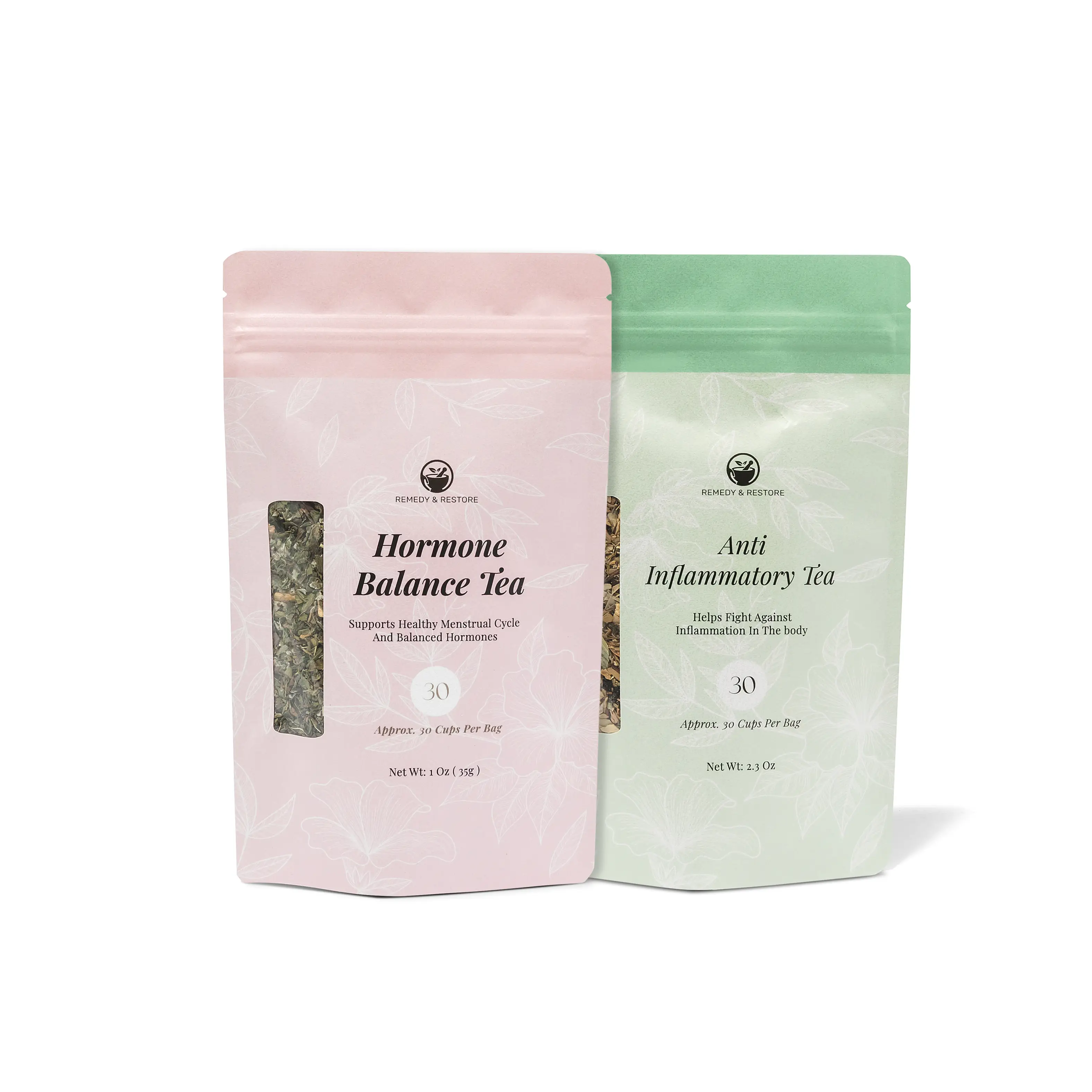 Hormone Balance & Anti-Inflammatory Tea Bundle – Supports Digestion, PCOS, Gut Health & Hormonal Wellness by Remedy & Restore