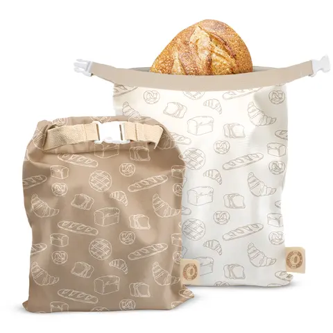 Cozy Bread® Reusable Bread Bag Set | Premium Quality | Keep Your Bread Fresh | Freezer Safe Storage Bags Kitchen Reusable Grocery Bags