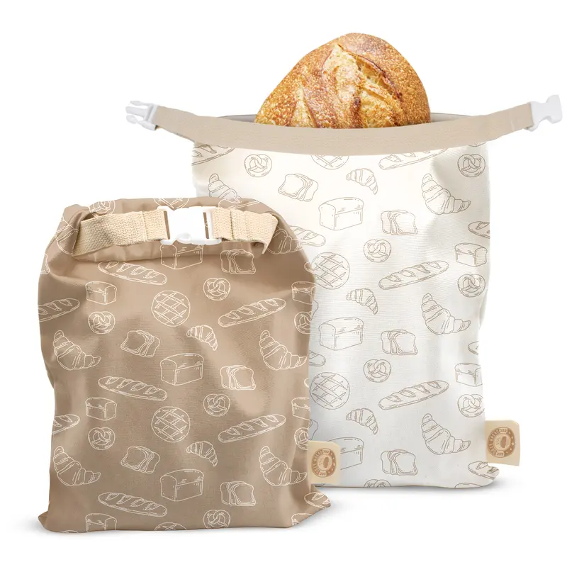 Cozy Bread® Reusable Bread Bag Set | Premium Quality | Keep Your Bread Fresh | Freezer Safe Storage Bags Kitchen Reusable Grocery Bags