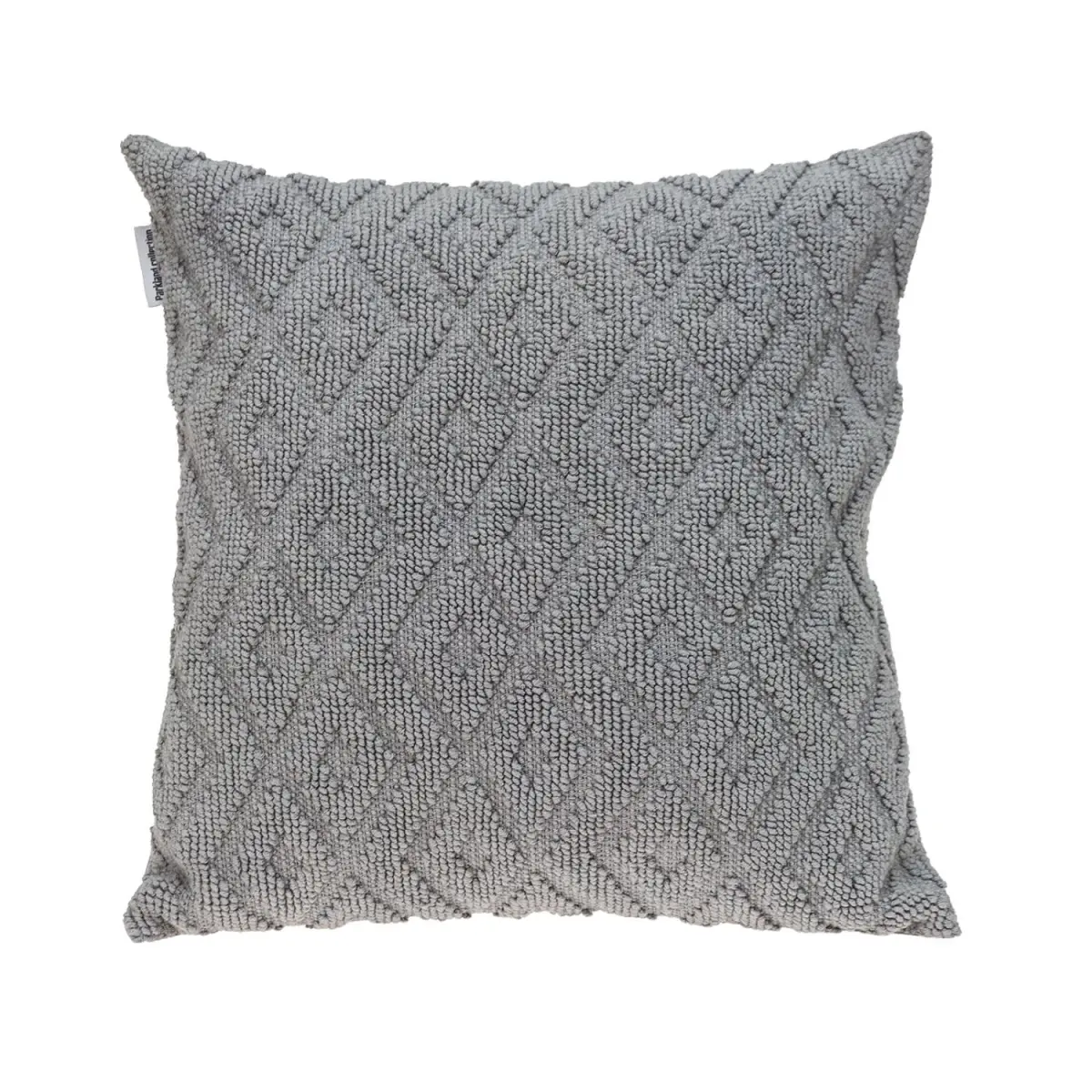 Parkland PILM21450 Sorrel 360 Stand Decorative Cushion, Gray Square 100% Cotton Tufted Woven Diamond Motif Transitional Throw Pillow, Cotton Fiber
