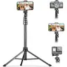 62-in Stainless Steel 360-Degree Camera Mount Tripod & Monopod Combo, Adjustable Camera Stabilizer Stand, Smartphone Holder, Wireless Remote, iPhone/Android Accessory, Father's Day Gift