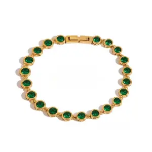 Emerald Tennis Bracelet birthday gift Contain GRA