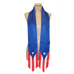 Puerto Rico Flag Graduation Stole, Sash, Symbol of pride, Unique Sash