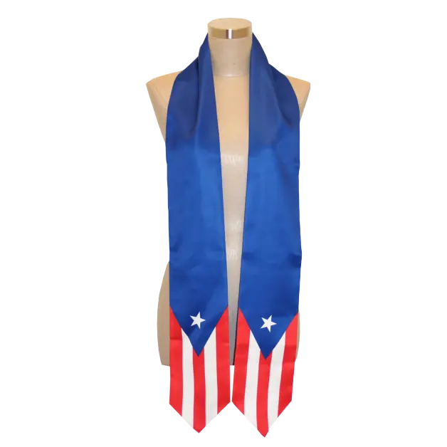 Puerto Rico Flag Graduation Stole, Sash, Symbol of pride, Unique Sash