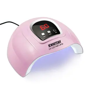 UV LED Nail Lamp 54W Professional Curing Dryer, Portable with Pearl Finish for Gel Polish, Features Auto Sensor, 3 Timers, LCD Display for Manicure and Nail Art