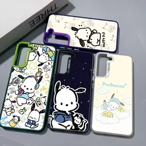 Pochacco Phone Case For Samsung Galaxy S25 S24 S23 S22 S21 S20 Note20 Ultra Plus Fe colored silver Protective Cover Casing Accessories