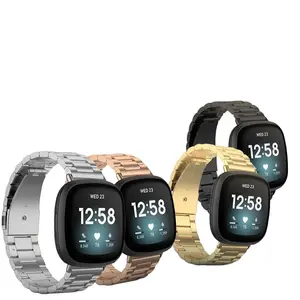 Doemoil Stainless Steel Replacement Watch Band Strap for Fitbit Versa 3/Versa 4/Sense 2