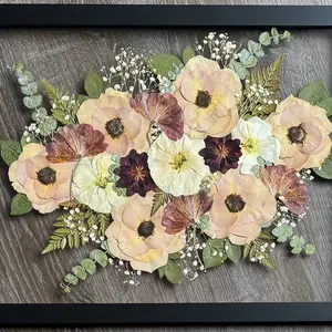 Pressed Wedding Bouquet Frame Hanging Decor Hangable Decoration