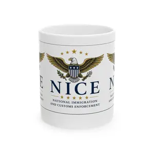 NICE Ceramic Mug, (11oz, 15oz) National Immigration Customs Enforcement