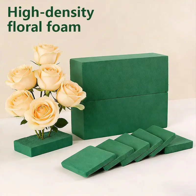 High-Density Absorbent Floral Foam Brick, Floral Foam Blocks, Dry & Wet Use, Essential for Flower Arrangement, Wedding Decorations, Valentine's Day Gifts, DIY Decoration, DIY Bouquet