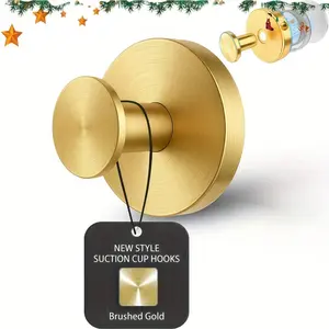 Strong Suction Cup Hooks for Bathroom Kitchen, Storage Hooks, No Drilling Wall Mount Towel Hook, Vacuum Technology, 6.8kg Load Capacity, Waterproof Rustproof