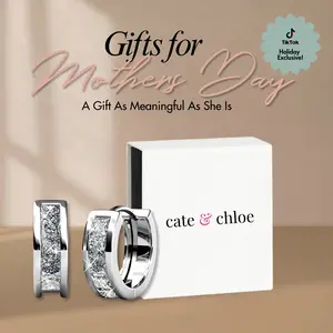 Cate & Chloe Giselle 18k White Gold Plated Huggie Hoop Earrings for Women with Simulated Diamond Crystals – Hypoallergenic, Secure Latch Back, Gift Box Included – Single Pair or 3-Pair Sets Offered in White Gold, Yellow Gold, or Rose Gold
