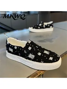Spring Trendy Men's Shoes Footwear, Fashionable Versatile New Design, Ripped Soft Sole, Casual Breathable Slip-On Sneakers, Walking Shoes