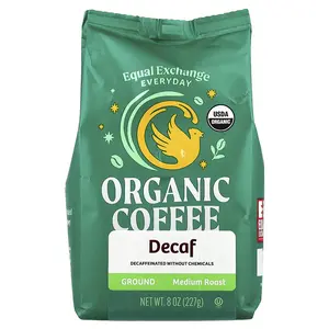 Equal Exchange Organic Coffee, Ground, Medium Roast, Decaf , 8 oz (227 g)