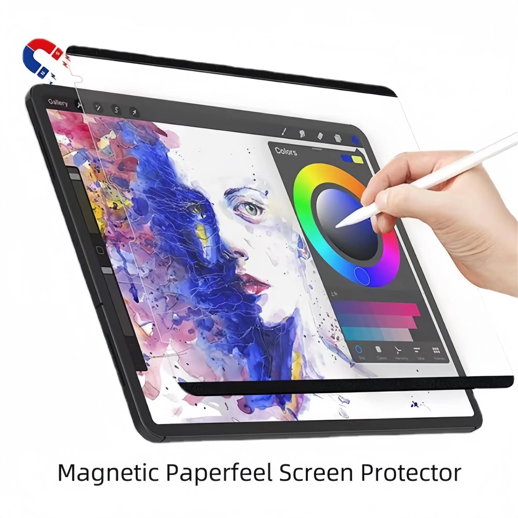 Magnetic Removable & Reusable Paper-Like Protective Screen Protector, 1 Count Anti-Glare Tablet Screen Protector For iPad 10.2-10.9 Inch, Protection Accessories, Paperlike Screen Protector