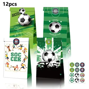 12-Pack Quality Football Party Favor Bags, Football Favor Bags, Handle-Free Football Snack Bags, Suitable for Children and Adults Party Supplies, Party Favors Assortment, Goodie Bag Stuffer