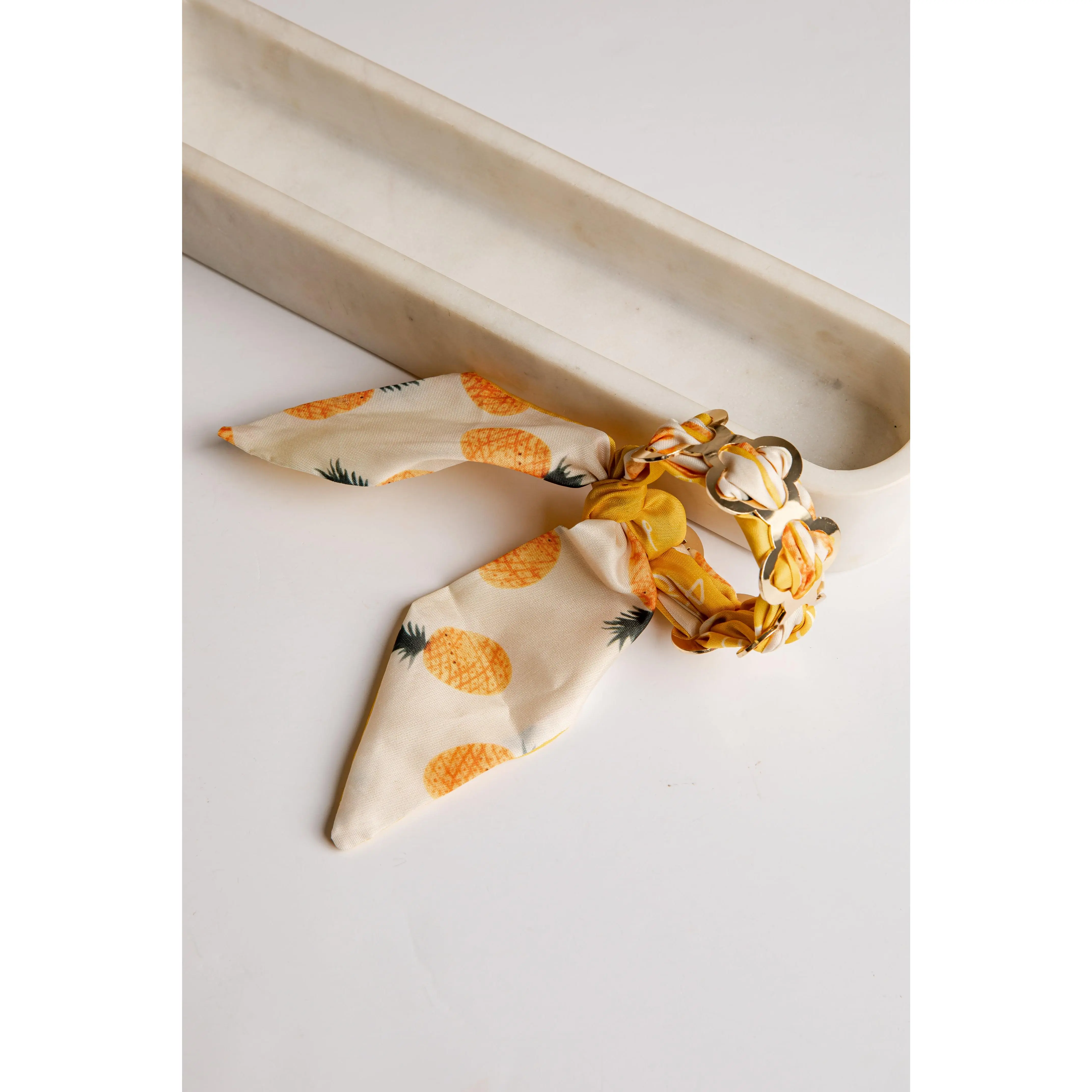 Lottie Gold Bangle Scarf Bracelet