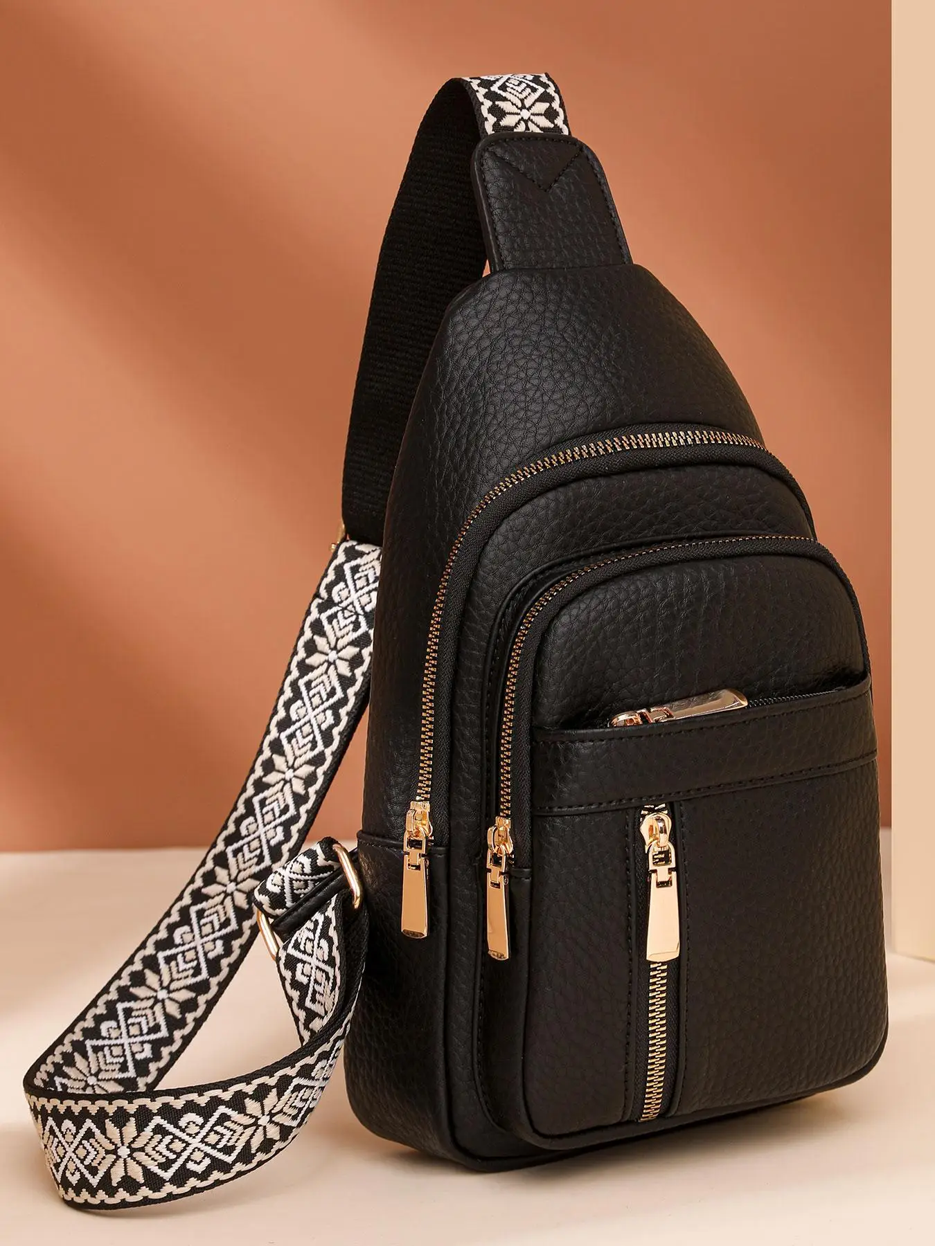 Women's Casual Zipper Fanny Pack, Fashionable PU Leather Shoulder Bag with Adjustable Strap for Daily, Casual Luxury Crossbody Bags for Daily Commutin