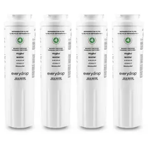 Refrigerator Ice & Water Filter 1 | EDR4RXD1 4 Pack  Filters gunk, keeps ice & water fresh. Easy to swap in—no hassle!