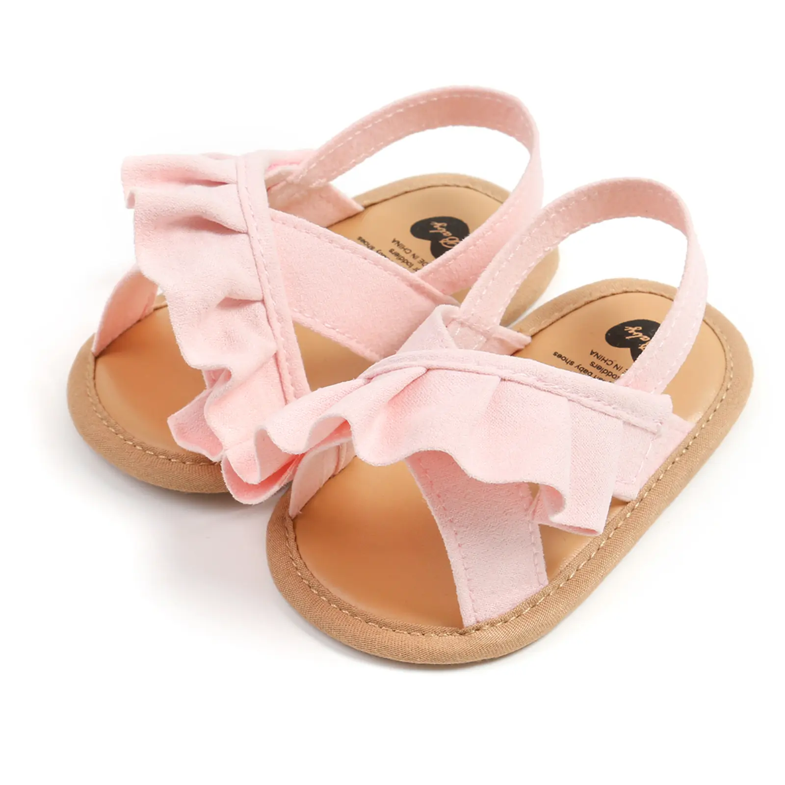 Baby Girls Sandals Princess Dress Wedding Flats Shoes Non-slip Soft Sole Toddler First Walker Crib Shoes 0-18 Months