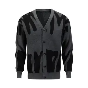 Men's Solid V-Neck Sweater Cardigan 100% Polyester Soft Warm Winter Knit Cardigan Casual Formal Fall Winter Apparel Easy Care Hand Dry Clean Only Classic Minimalist Design Perfect for Layering Office Everyday Wear Knitwear Menswear sweaters