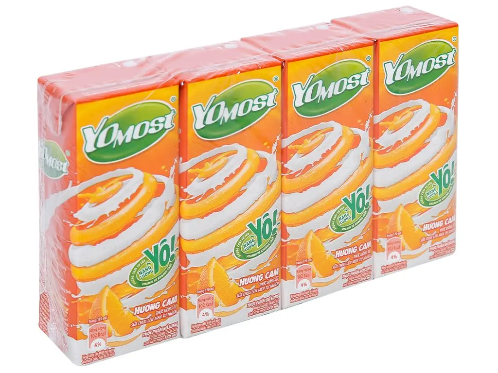 [YOMOST] Yoghurt Orange Flavor Fermented Dairy Drink, 170 ml Snacks