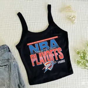 [Hot Leauge - Fast Ship From US] - Basketball Playoffs O.c Strap Tank – Cropped Basketball Fan Top Lightweight Summer Outfit for Game Day