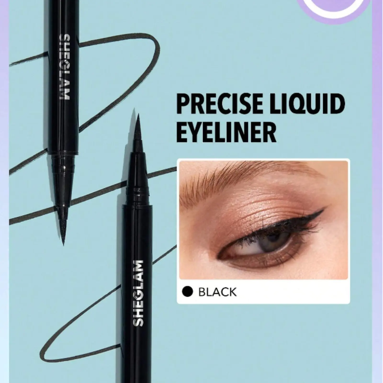Sheglam Pro Precision Waterproof Liquid Eyeliner - Black, Matte Eyeliner Pencil - Lipliner, Makeup