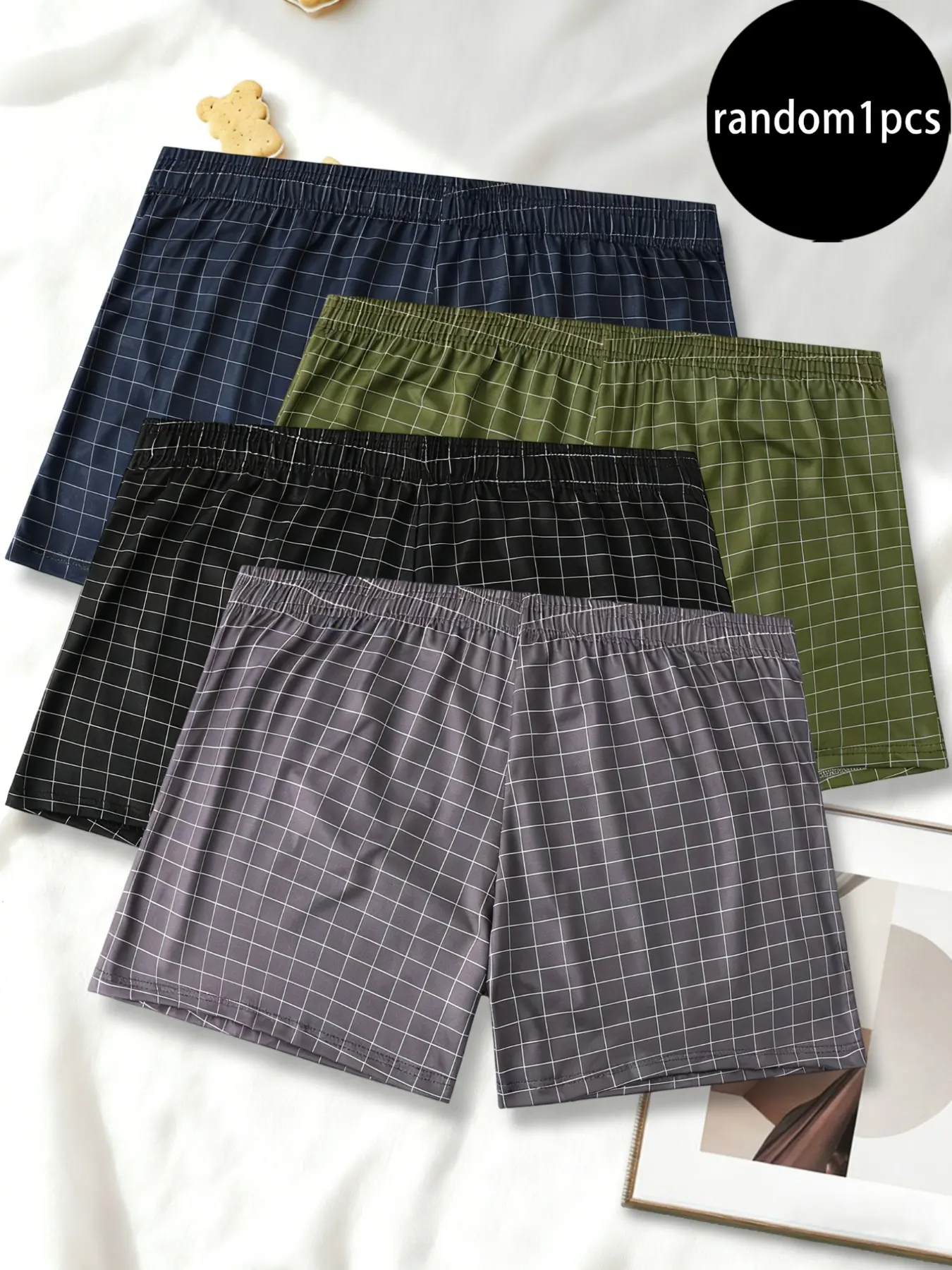 Multipack Solid Color Men's Long Boxer Briefs, 4-Way Stretch Polyester Knit, Breathable & Soft All-Season Lounge Boxer Shorts, Regular Fit for Gym, Home, Travel & Casual Gatherings