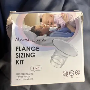 Nursi Luna Flange Sizing Kit 3 in 1 Ultimate with 10PCS Flange Inserts 13/15/17/19/21mm, Measuring Ruler, Cleaning Brush