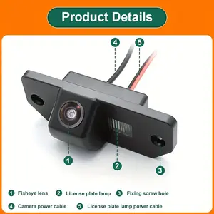 Rear View Backup Camera Replacement for Licence Number Plate Light Lamp - Error Free Installation for Ford Focus C-MAX & MK2 2003-2019 Models