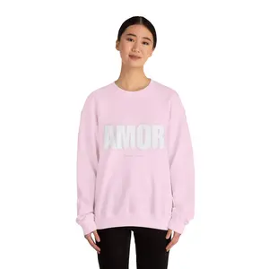 AMOR Sweatshirt of Love - Unisex Sweatshirt, Valentine's Day Gift, Love Sweatshirt, Cozy Jumper, Gift for Him or Her, Heart Pullover