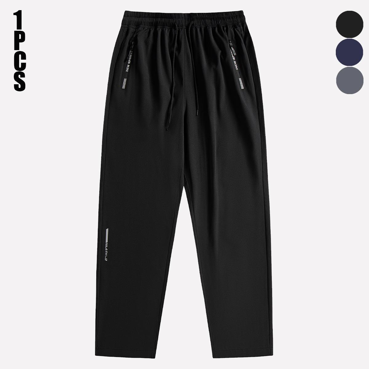 Men’s 3-Pack Loose Wide-Leg Comfortable Athletic Jogger Pants, Unisex, Drawstring Cuffs, Zippered Pockets, Summer Stretch, Breathable Men’s 3-Pack Loose Wide-Leg Comfortable Athletic Jogger Pants, Unisex, Drawstring Cuffs, Zippered Pockets, Summer Stretch, Breathable