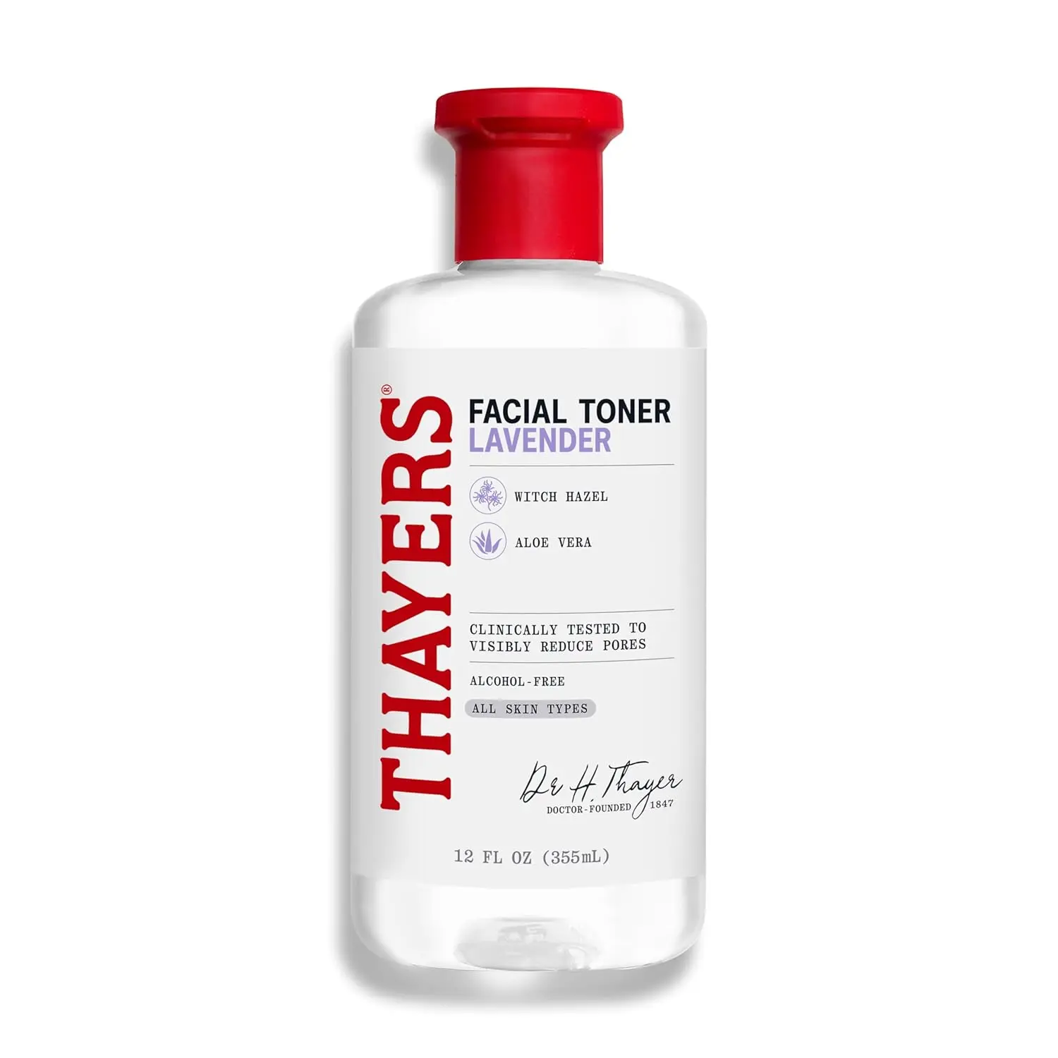 Alcohol-Free, Hydrating Lavender Witch Hazel Facial Toner with Aloe Vera Formula, Vegan, Dermatologist Tested and Recommended, 12 Oz Gentle Hydrate